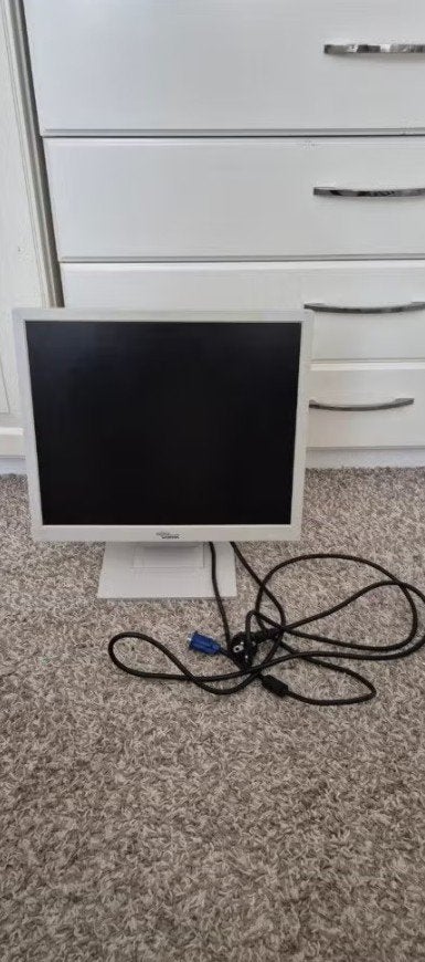 Monitor Siemens met HP toetsenbord en muis - QWERTY, Ophalen, Gebruikt, Fujitsu Siemens, VGA