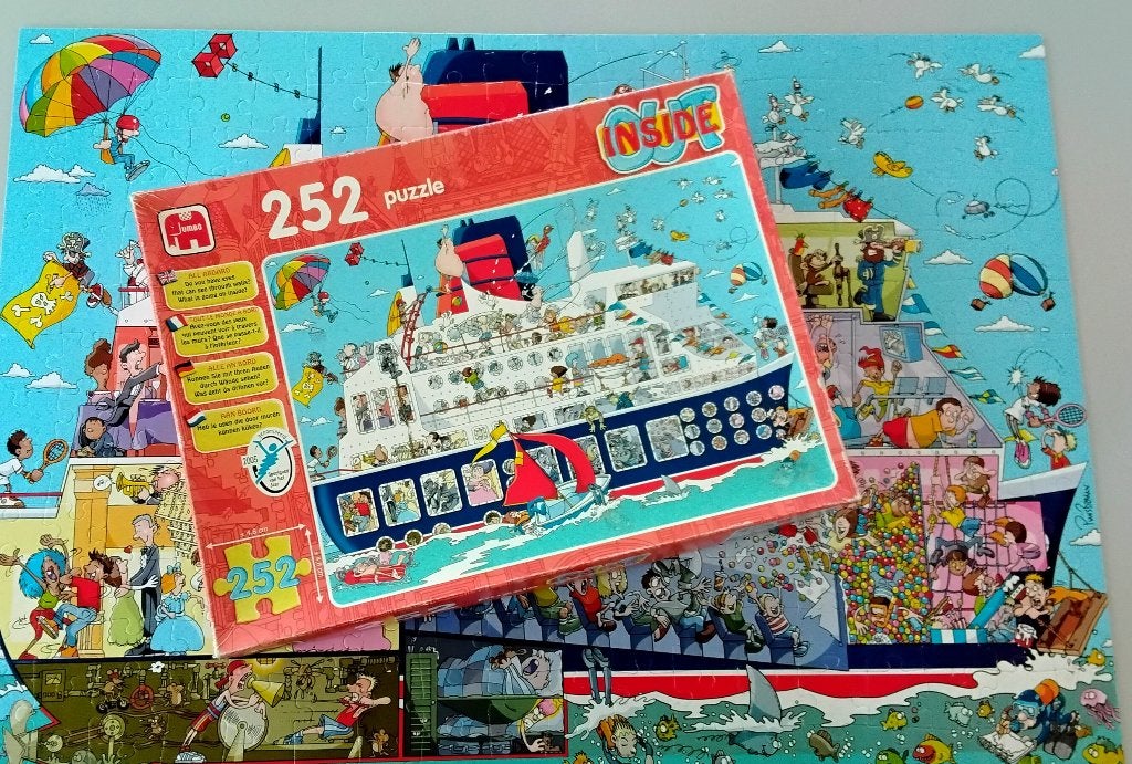 Legpuzzel - puzzel - Inside Out - schip - Jumbo - 252 stukje, Ophalen of Verzenden, Meer dan 50 stukjes, Gebruikt, 6 jaar of ouder