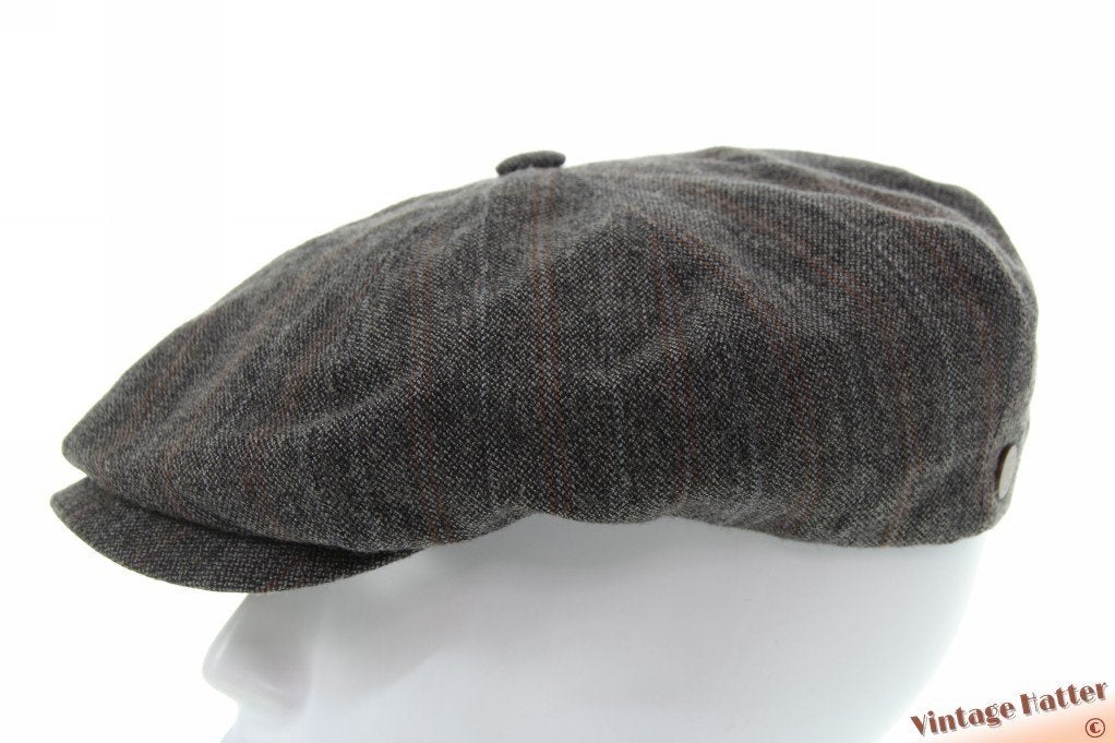 Paperboy pet Stetson Hatteras grijs linnen wol mix S, L & XL, 60 cm (XL, 7½ inch) of meer, Nieuw, Ophalen of Verzenden, Pet