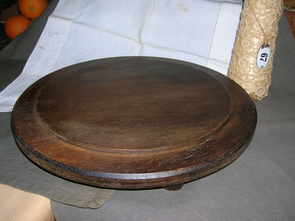 grote stolpvoet bruin hout doorsnede 30 cm., Ophalen of Verzenden
