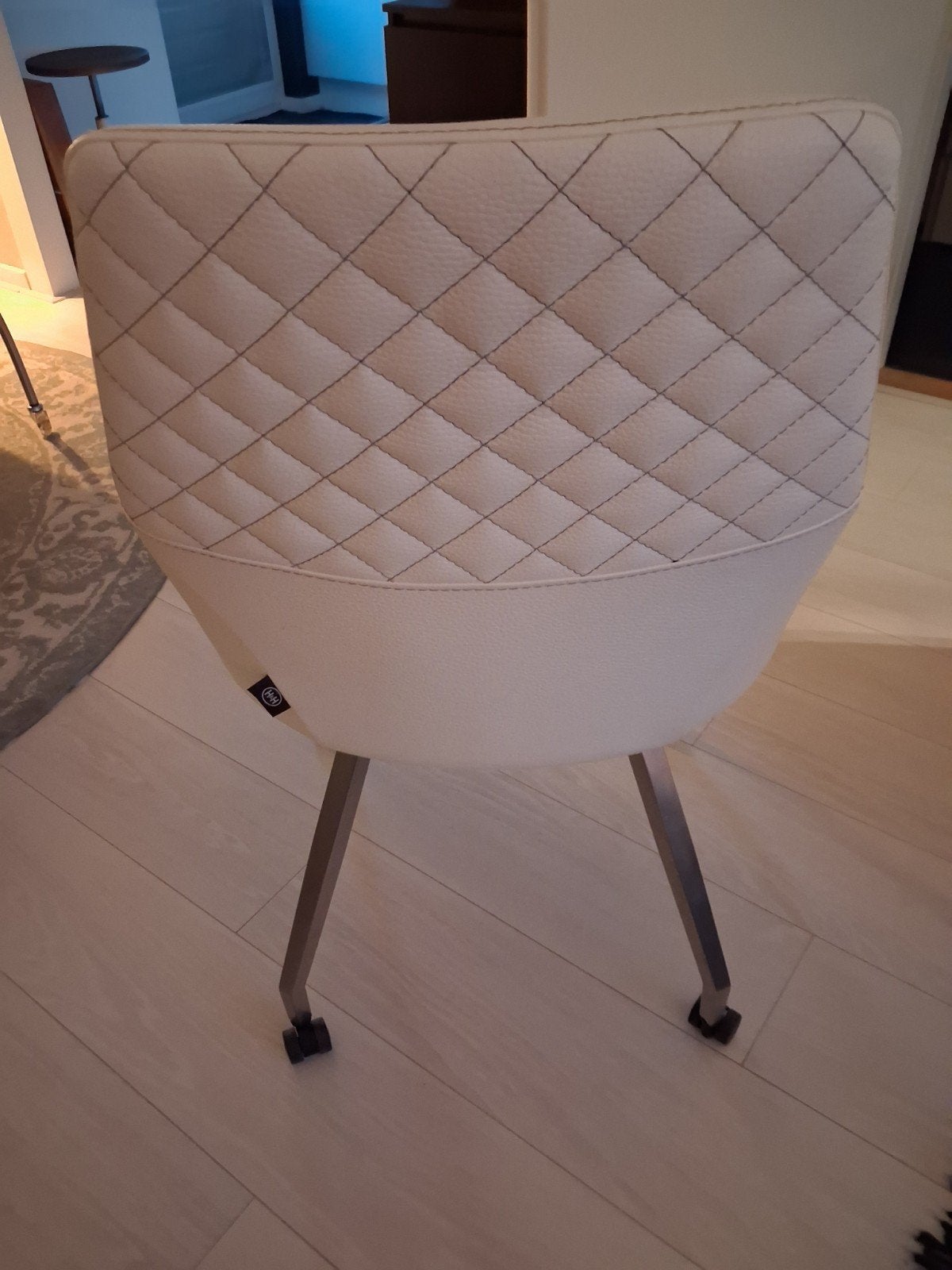 Eetkamerstoel, Huis en Inrichting, Stoelen, Ophalen, Twee, Wit, Leer