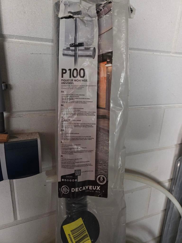 Decayeux P100 universele brievenbuspaal, Tuin en Terras, Brievenbussen, Ophalen, Nieuw