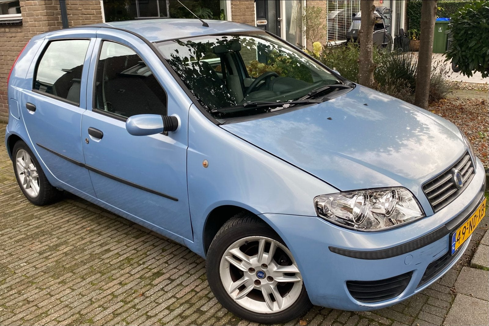 Fiat Punto 1.2 5DR 2003 Blauw, Auto's, Voorwielaandrijving, 1242 cc, 4 cilinders, 850 kg