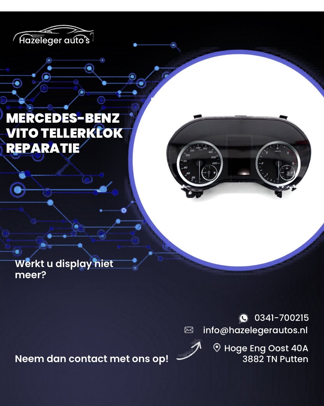 Mercedes-Benz Vito W447 tellerklok reparatie, Ophalen of Verzenden