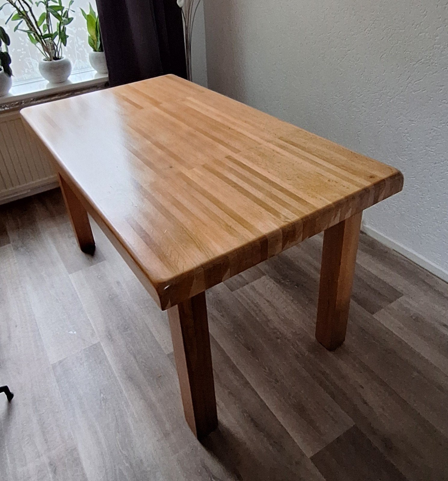 Eettafel blank eiken 140x80 EIKENEETTAFEL tafel, Huis en Inrichting, Ophalen, Gebruikt, 100 tot 150 cm, Eikenhout