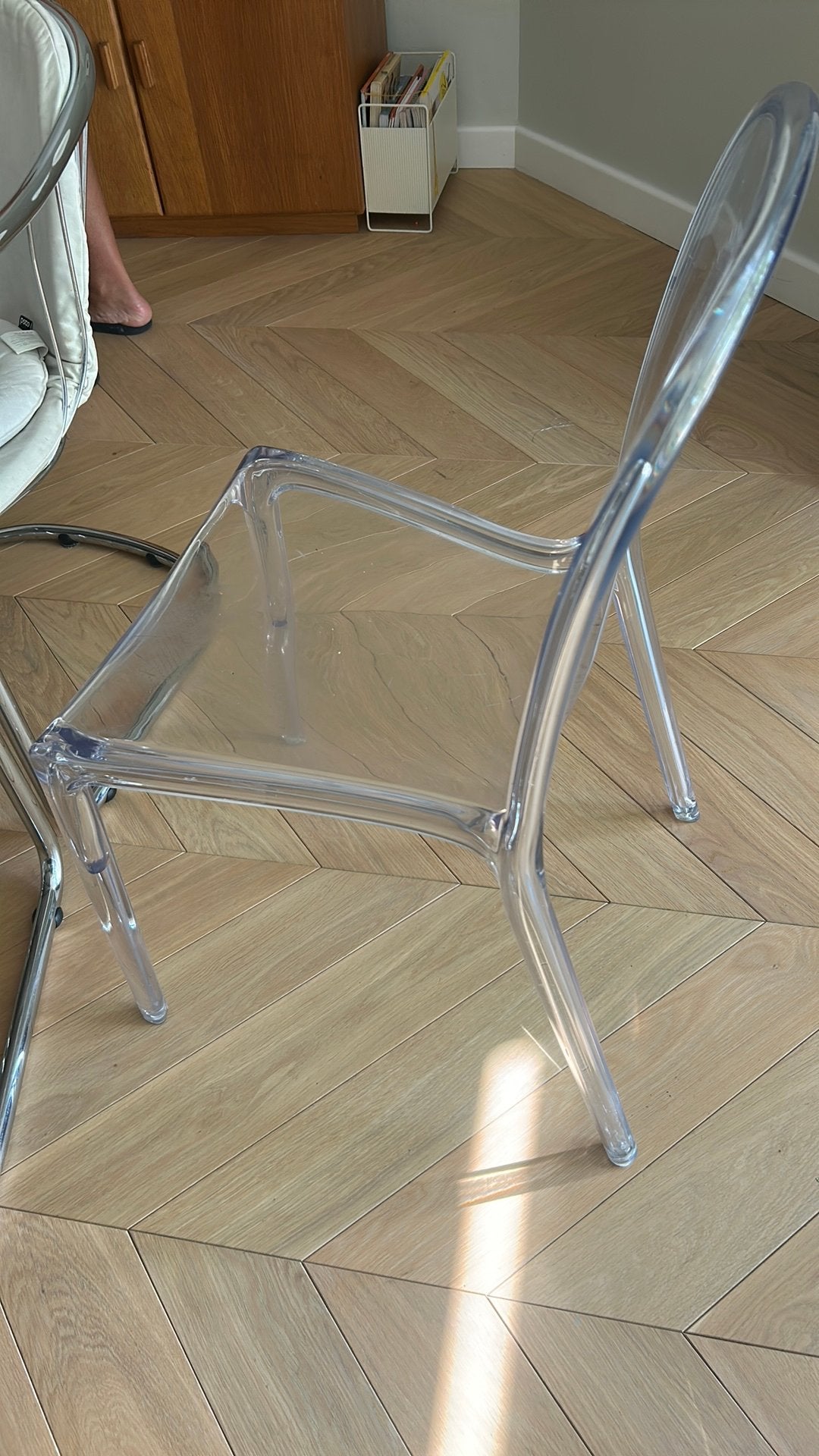 Plexiglas transparante stoel, Ophalen, Zo goed als nieuw, Overige kleuren, Eén