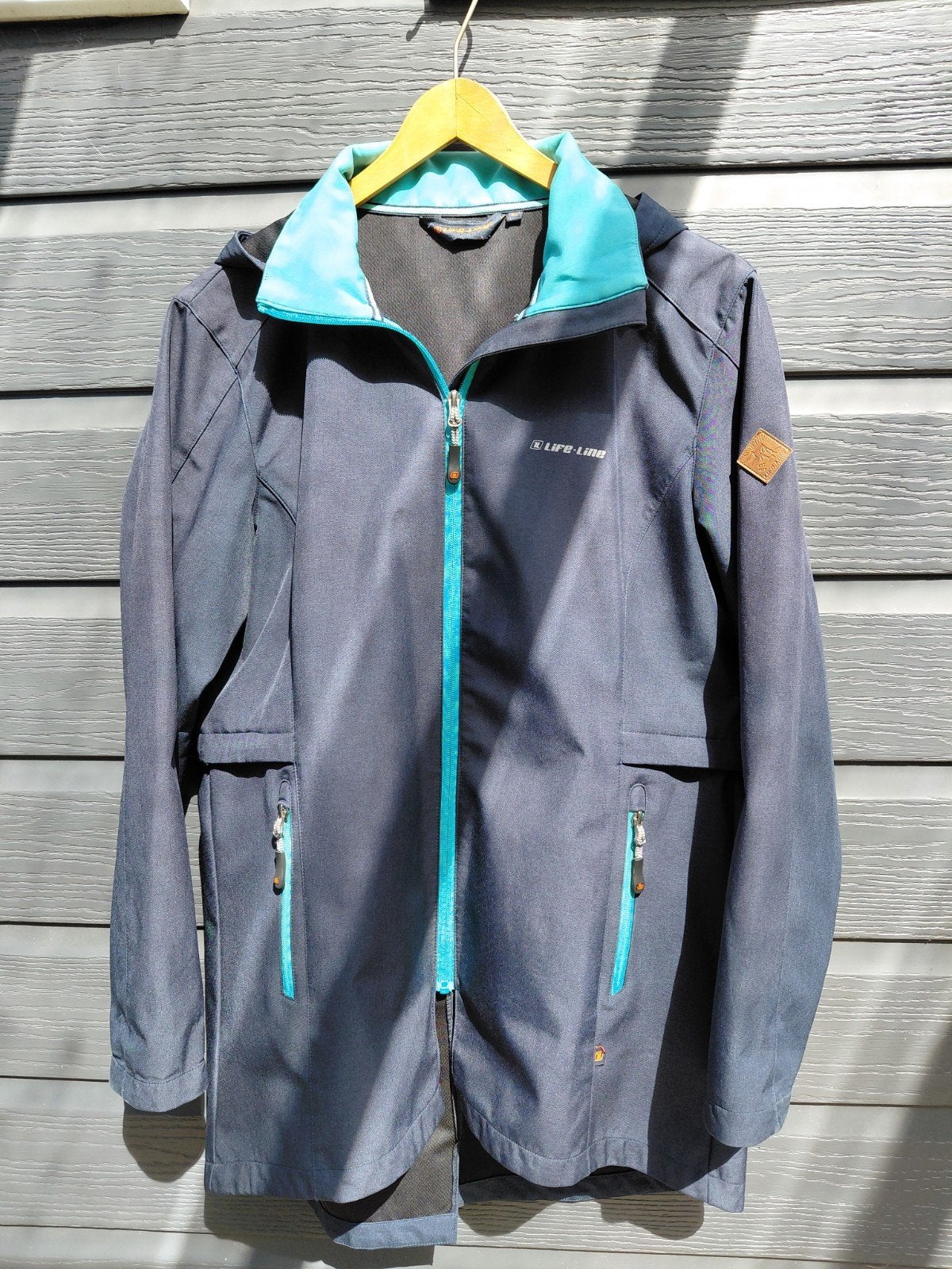 Donkerblauwe z.g.a.n. Life-Line Dames Regenjas., Blauw, Maat 42/44 (L), Ophalen of Verzenden, Zo goed als nieuw