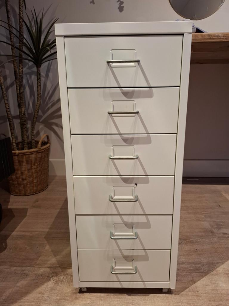 IKEA Helmer ladeblok op wielen, wit, Huis en Inrichting, Kasten | Ladekasten, Minder dan 50 cm, Gebruikt, Modern, functioneel