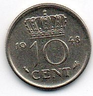 Dubbeltje Wilhelmina periode, Ophalen of Verzenden, Koningin Wilhelmina, 10 cent, Losse munt