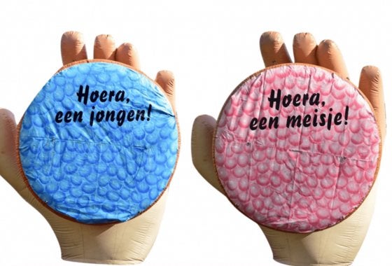 Springkussen / geboorte pop te koop, Ophalen of Verzenden, Zo goed als nieuw, Geboorte of Huwelijk