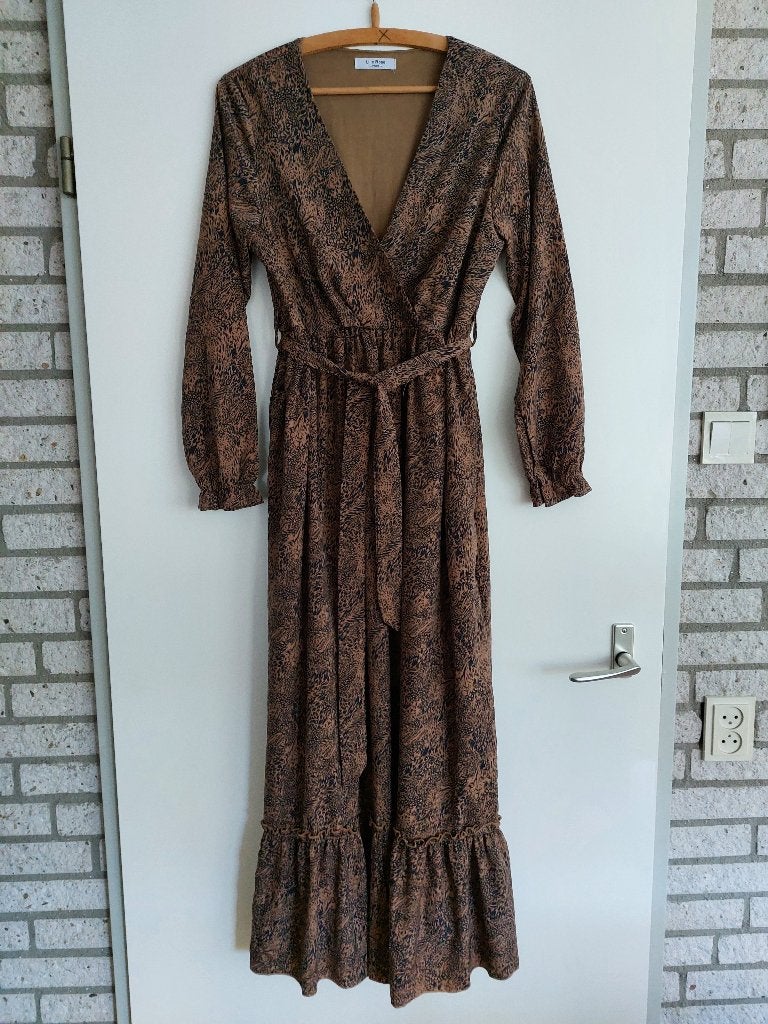 Mooie ongedragen LOT. gevoerde jurk BOHO, mt L NIEUW, Overige kleuren, Maat 42/44 (L), Nieuw, Ophalen of Verzenden