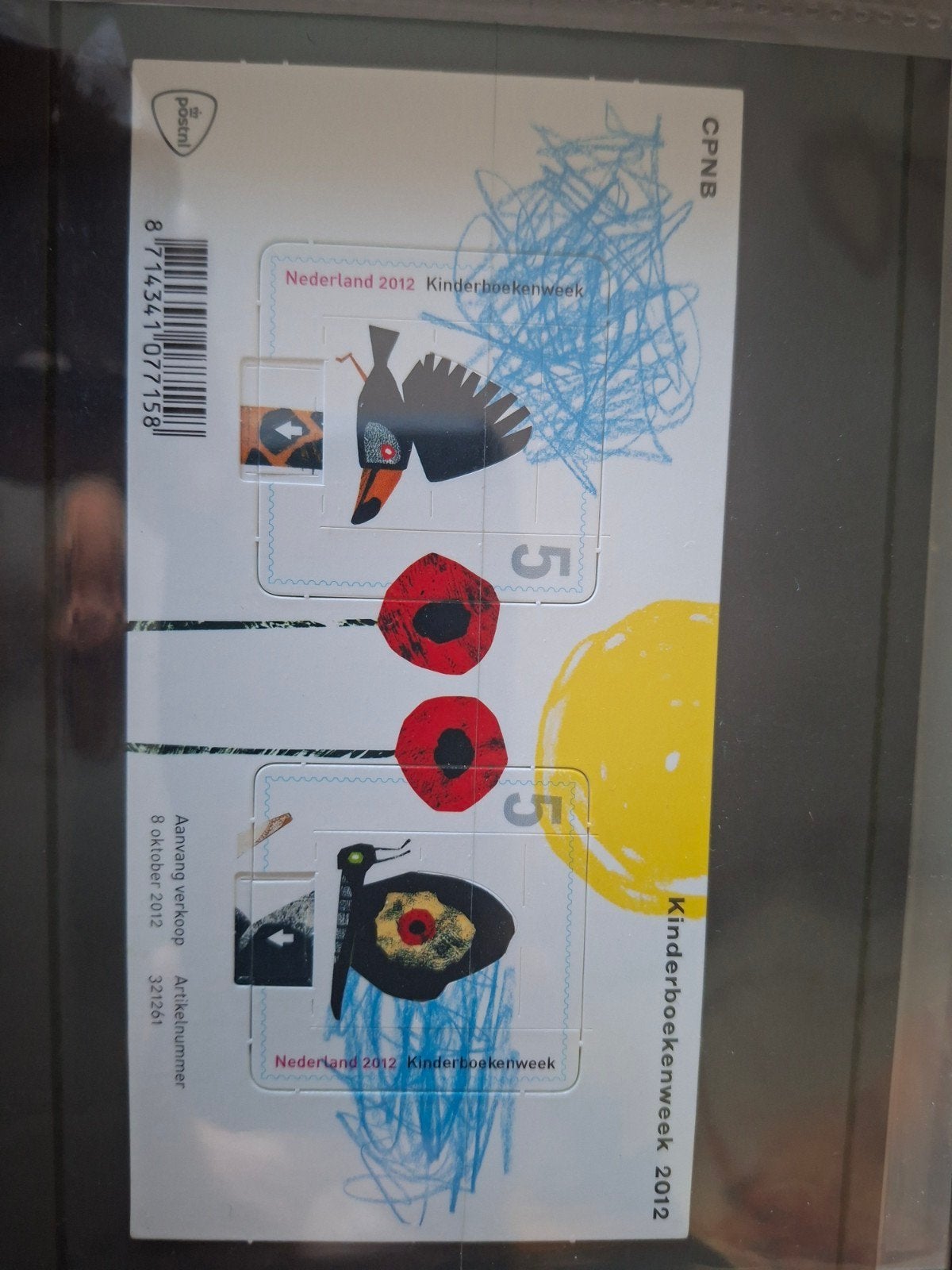 Postzegelvel Kinderboekenweek 2012 - Nederland, Postzegels en Munten, Postzegels | Nederland, Ophalen of Verzenden, Na 1940, Postfris
