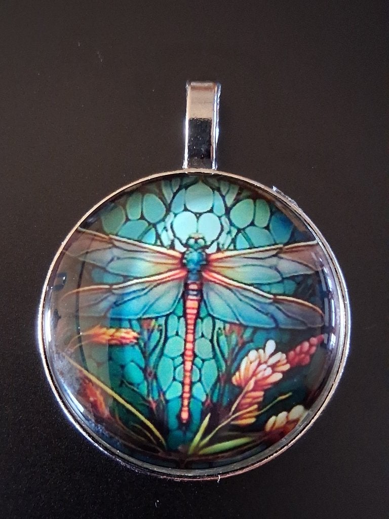 hanger Libelle-Dragonfly turquoise, Ophalen of Verzenden, Nieuw, Zilver, Glas of Kristal