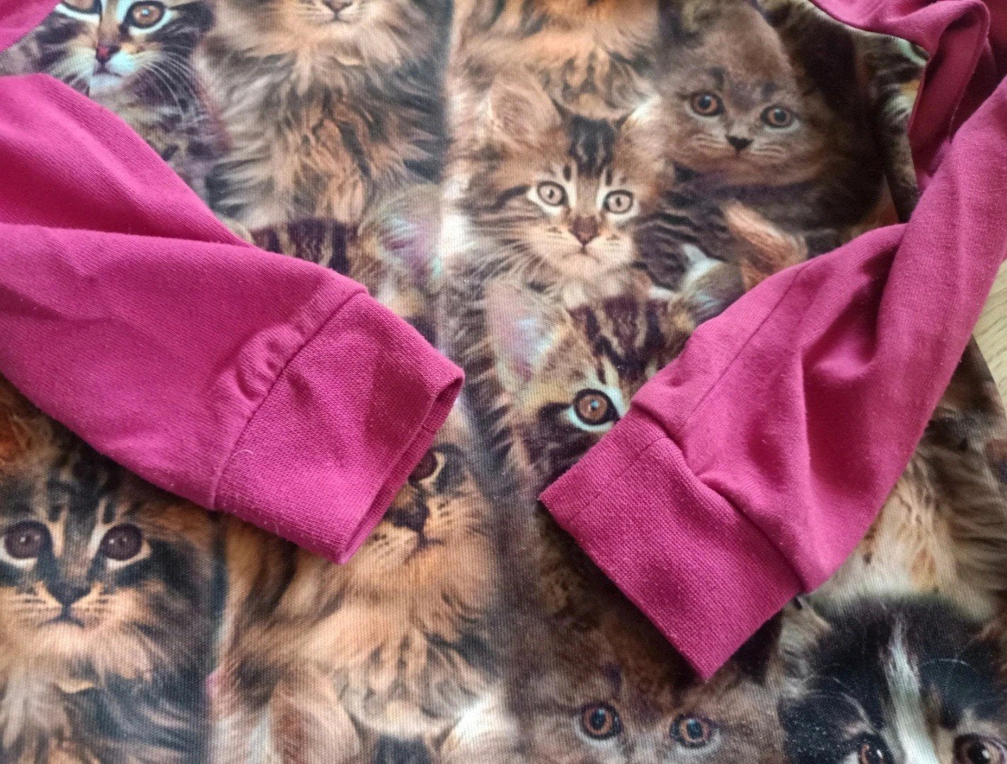 Charles Vögele trui met kattenprint, maat 110, Gebruikt, Meisje, Trui of Vest, Charles Vögele
