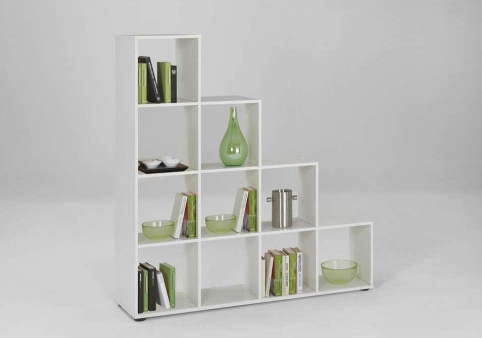 Boeken kast / Roomdivider (trapvormig), Ophalen, Gebruikt, 100 tot 150 cm, 100 tot 150 cm