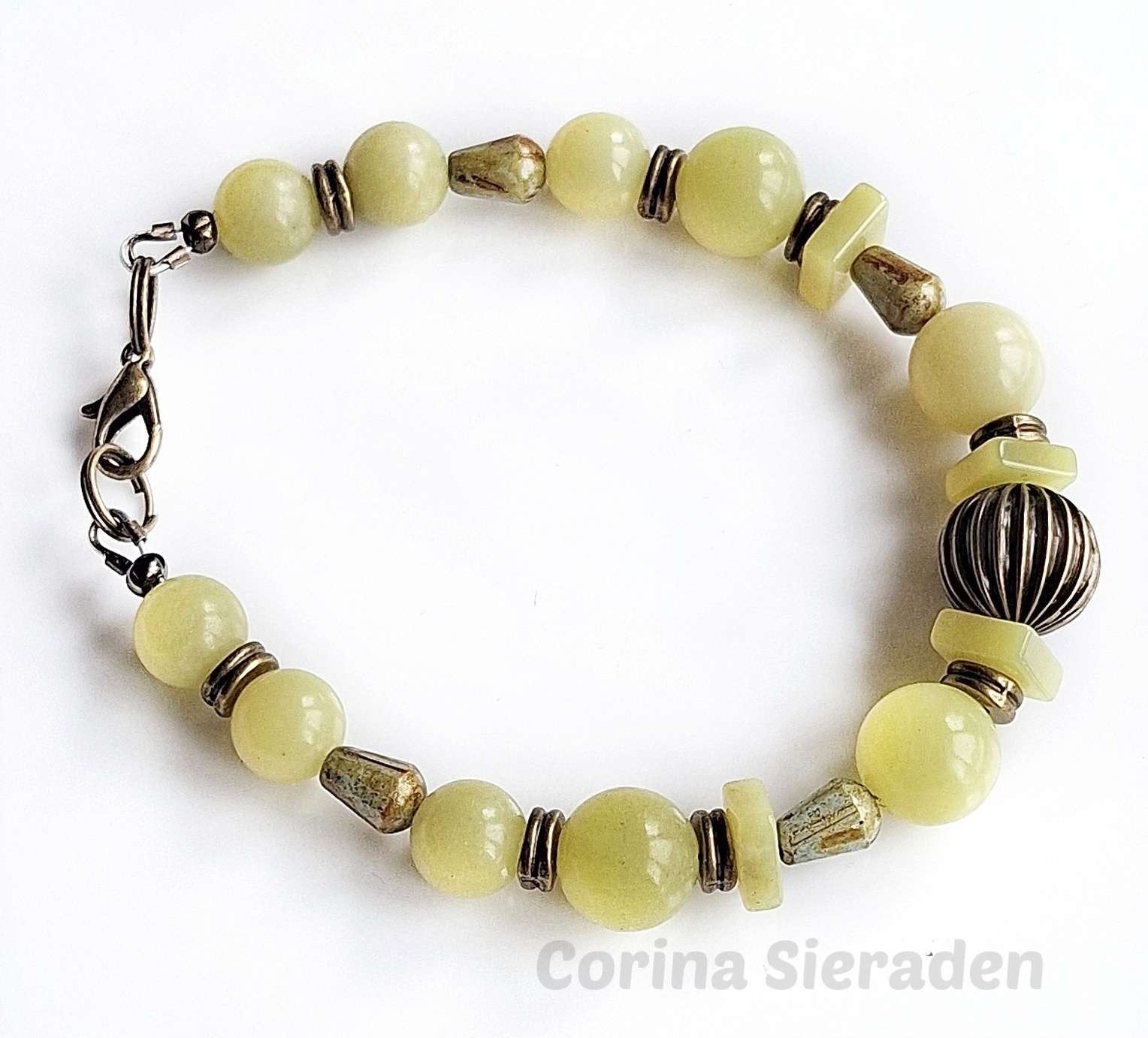 Armband van jade en brons, Ophalen of Verzenden, Nieuw