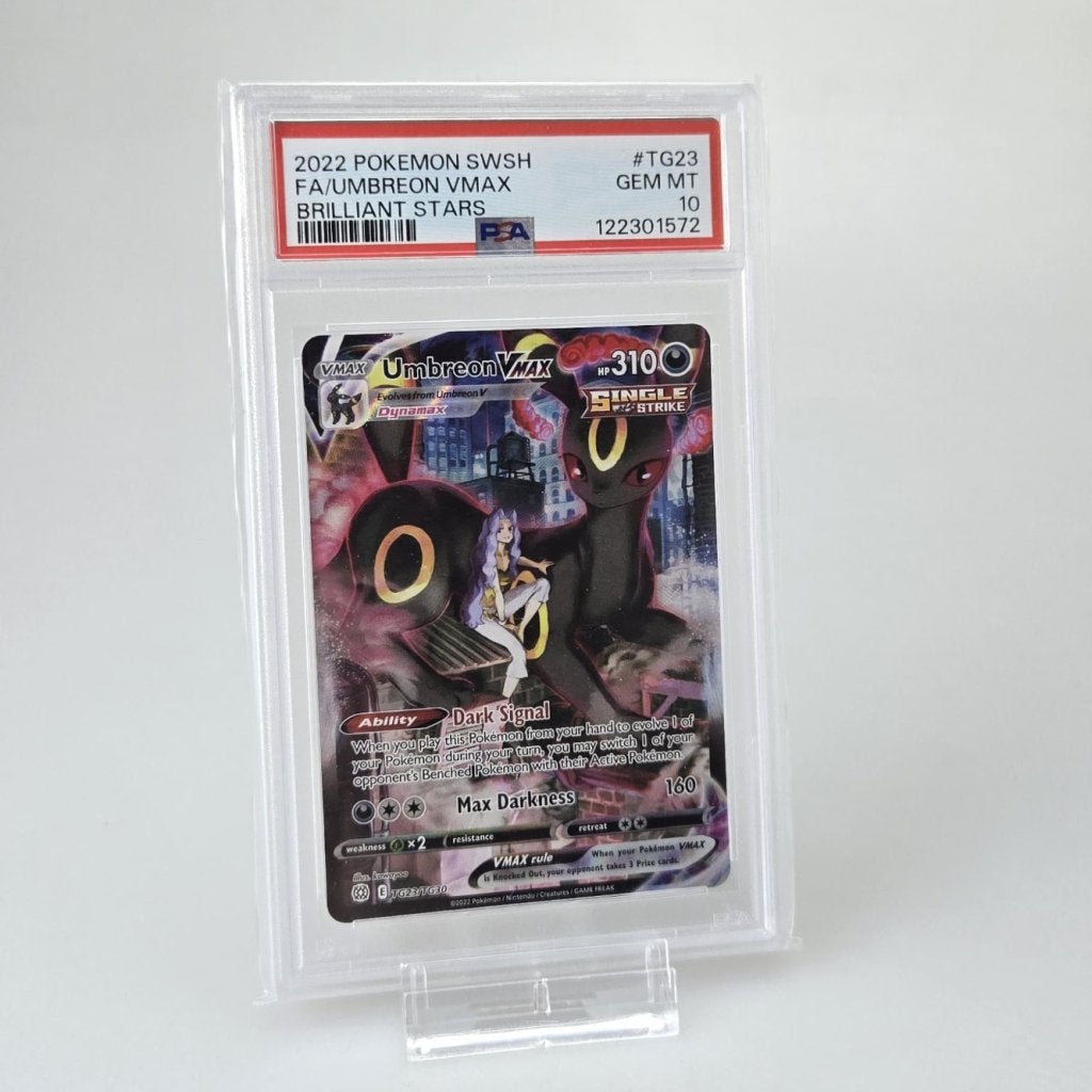 TCG Umbreon VMAX (BRS TG23) PSA 10, Pokemon, Zo goed als nieuw, Support@pokemon.com, The Pokémon Company
Roppongi Hills Mori Tower 8F
6-10-1 Roppongi, Minato-ku
Tokyo 106-6118
Japan