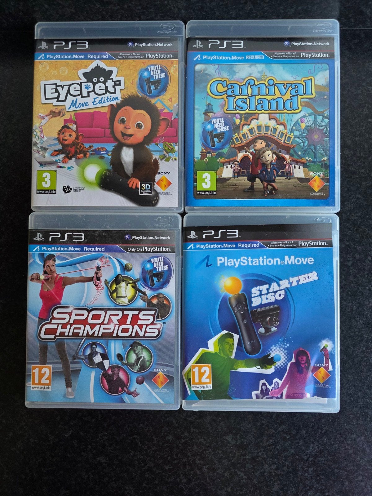 4 PlayStation 3 Move controller games, Overige genres, 1 speler, Ophalen of Verzenden, Zo goed als nieuw