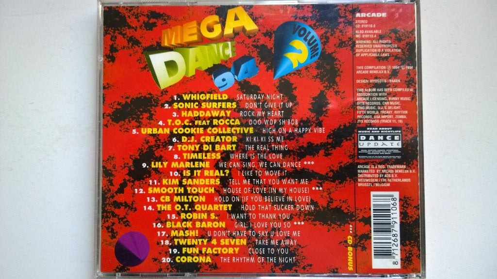 Mega Dance 94 Volume 2, Ophalen of Verzenden, Zo goed als nieuw