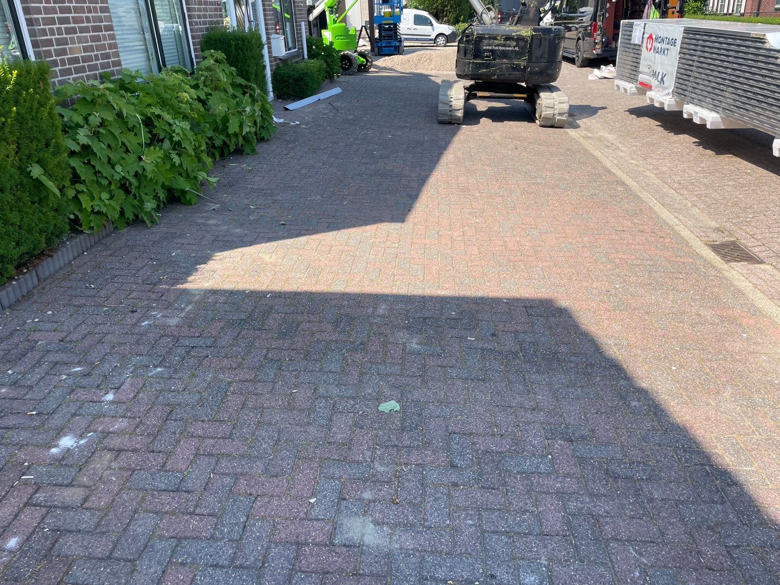 Straatstenen. Rood blauw kleurig, Ophalen, Zo goed als nieuw, Hout