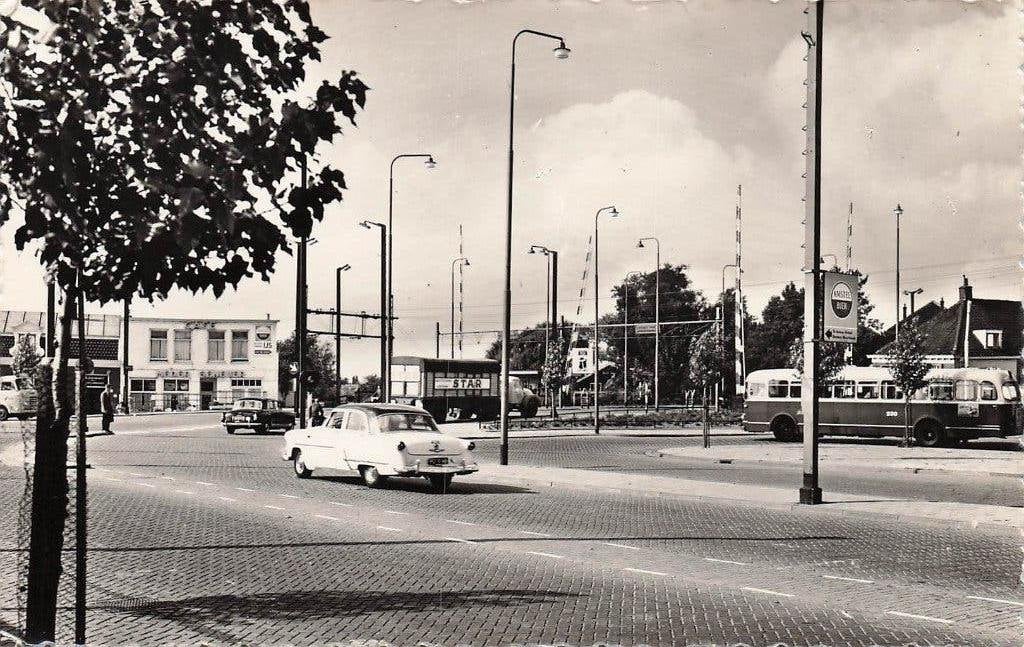 JP1272 Sloterdijk Spoorwegovergang spoor trein 1968, Verzamelen, Ophalen of Verzenden, 1960 tot 1980, Gelopen, Noord-Holland