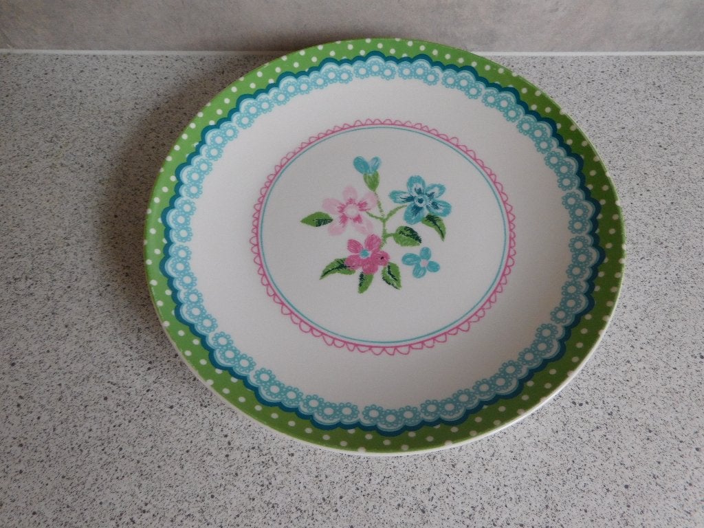 Bord 21 cm. Boeket Lofjuuw, Overige merken, Ophalen of Verzenden, Zo goed als nieuw, Bord(en)