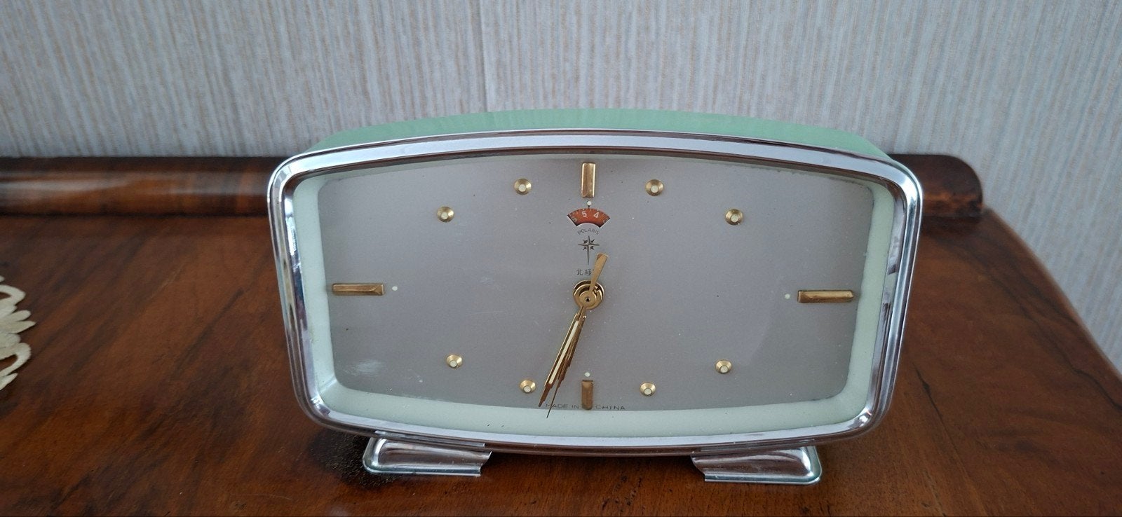 Polaris Wekker Mintgroen - Goede Werkende Staat, Verzamelen, Retro, Ophalen of Verzenden, Huis en Inrichting