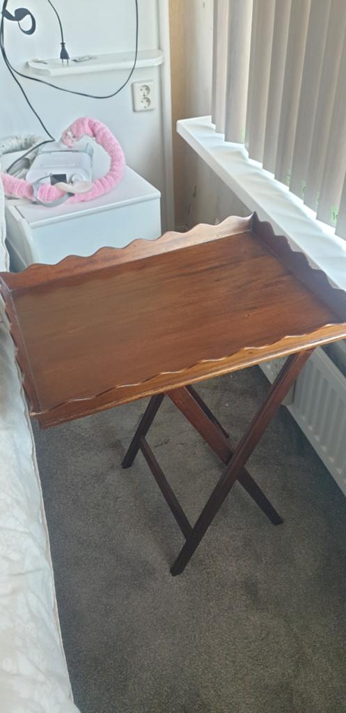 Tekoop  in klapbare dienblad, Huis en Inrichting, Woonaccessoires | Dienbladen, Ophalen, Rechthoekig, Hout