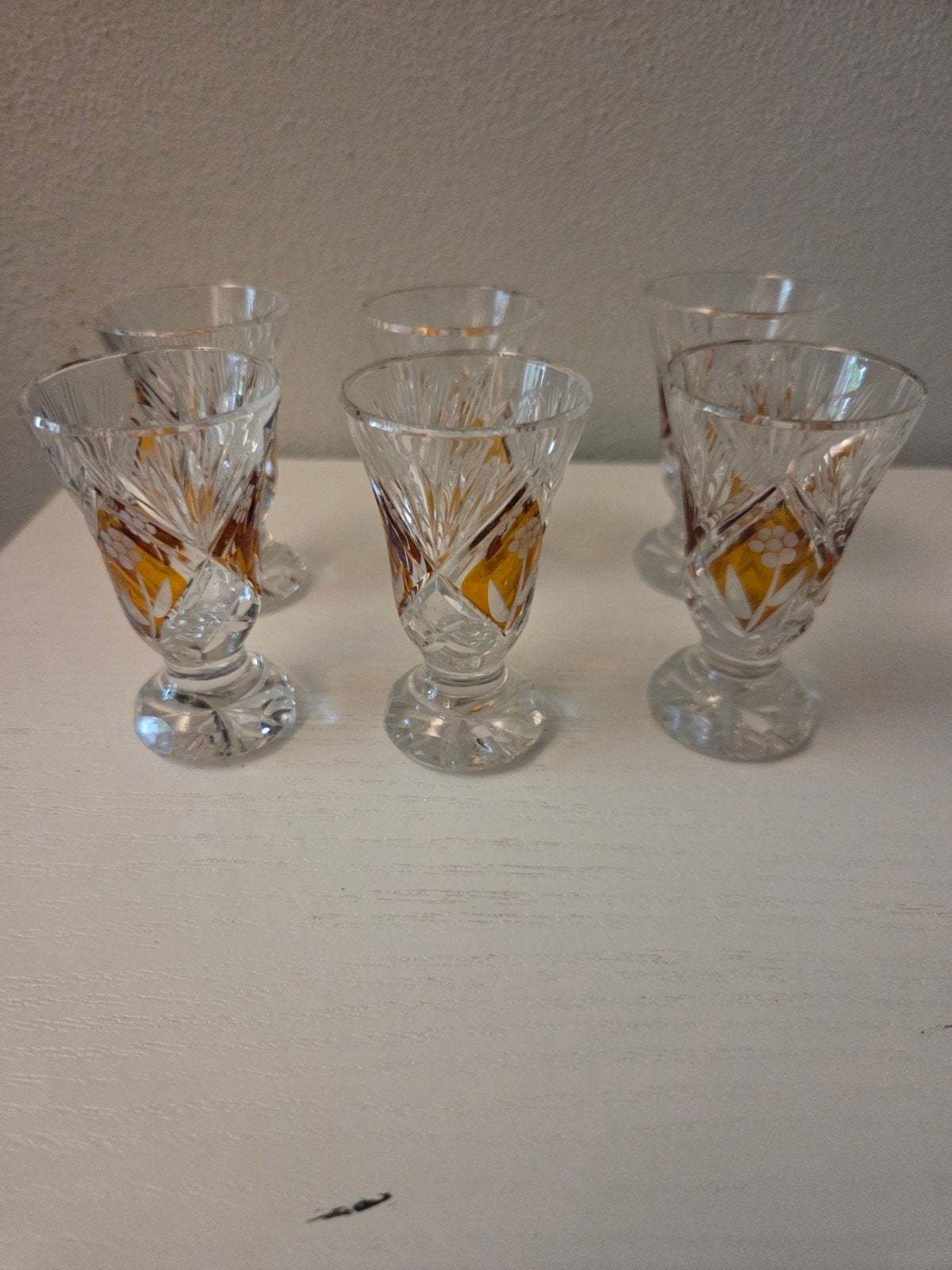 kristal borrelglaasje 6 stuks, Verzamelen, Glas en Borrelglaasjes, Ophalen of Verzenden, Zo goed als nieuw, Overige typen