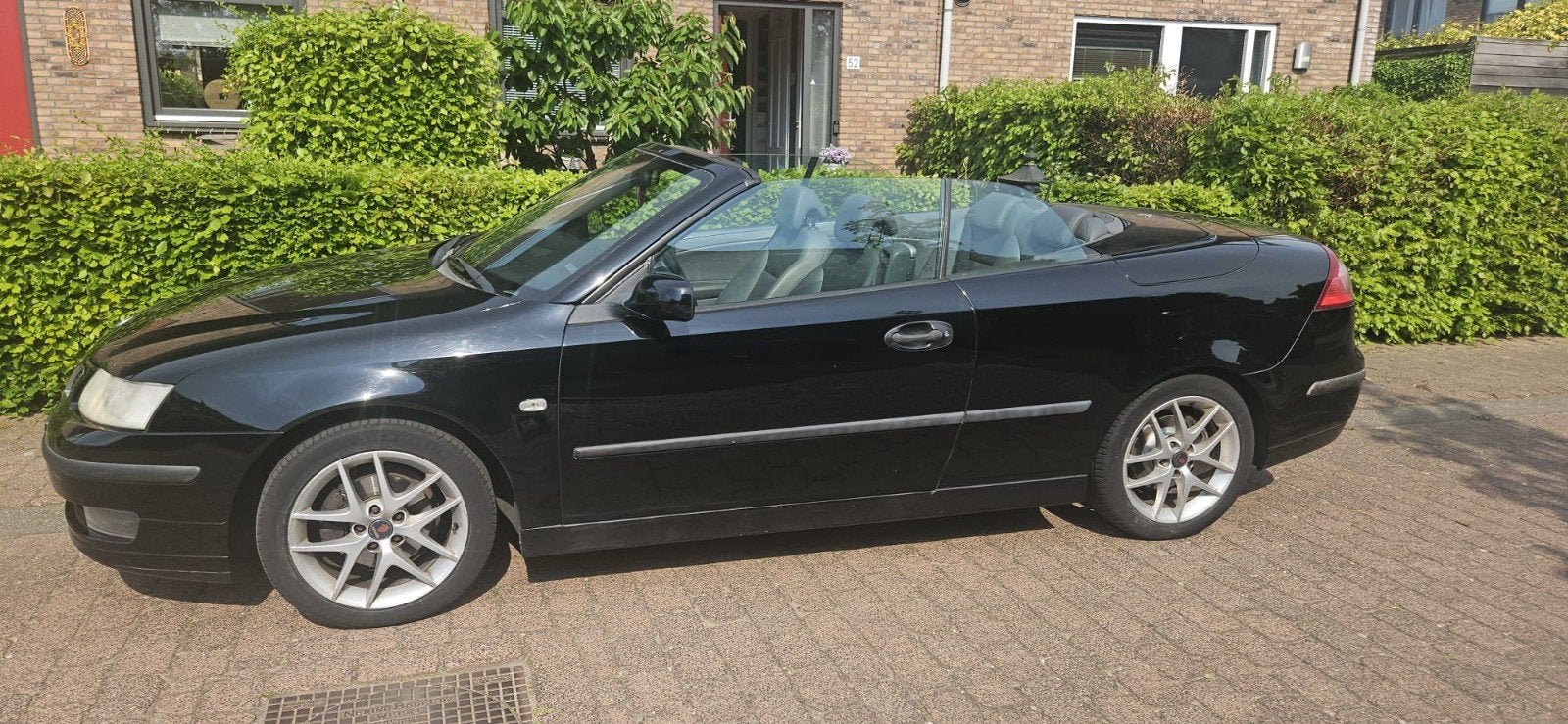 Saab 9-3 cabrio 2005 Zwart apk tot 04/27, 1998 cc, 194 pk, Cabriolet, Zwart