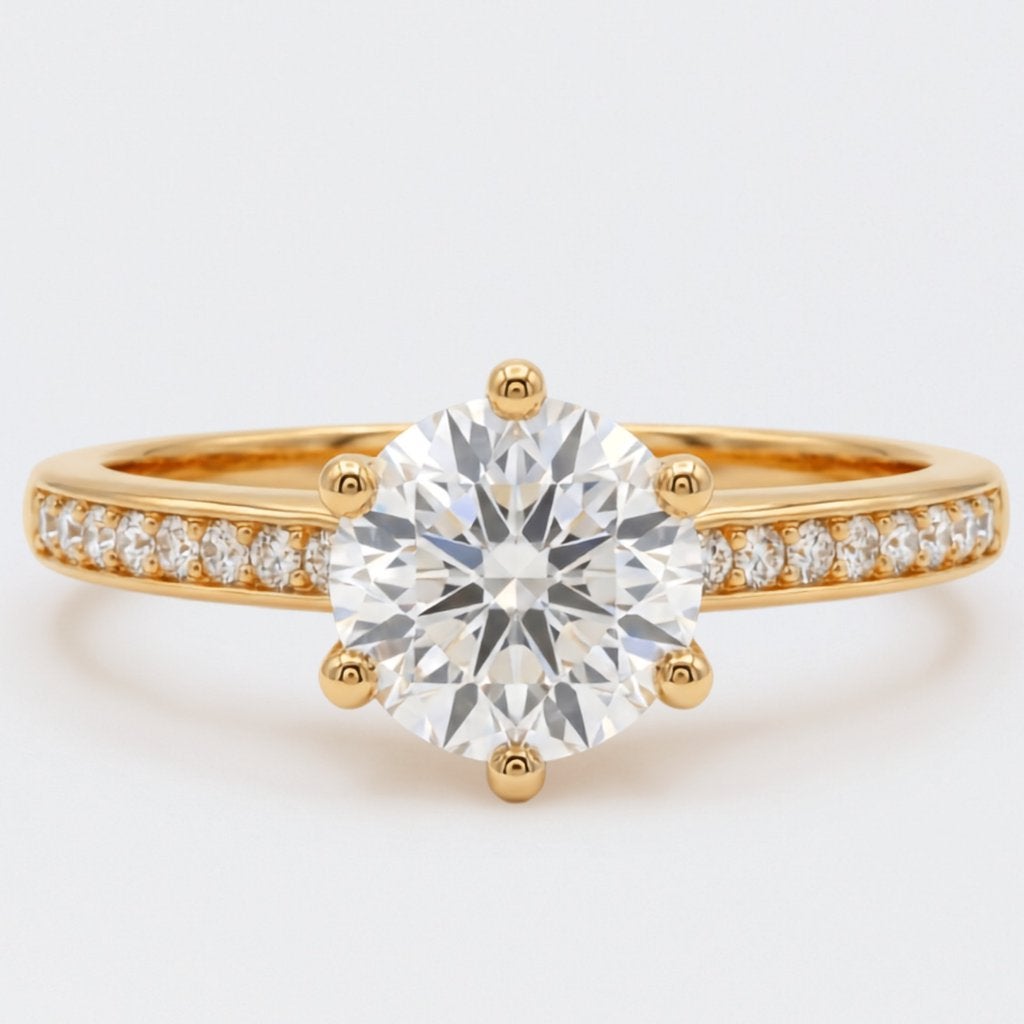 18K Gouden Pavé Ring 1.05ct – D VS1 Lab Grown Diamant IGI, Sieraden, Tassen en Uiterlijk, Ringen, Nieuw, Ophalen of Verzenden