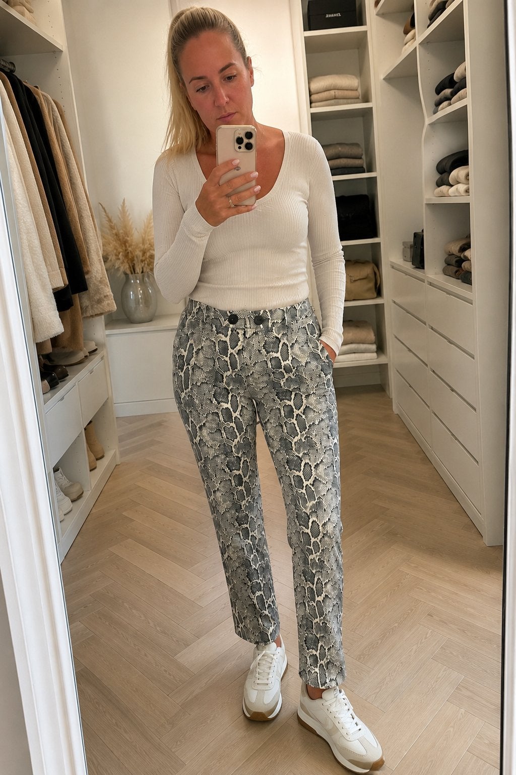 Studio Anneloes fake leather slangenprint broek maat M, Maat 38/40 (M), Meerkleurig, Ophalen of Verzenden, Zo goed als nieuw