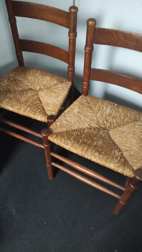 oude rotan stoelen, Ophalen, Gebruikt, Bruin, Hout