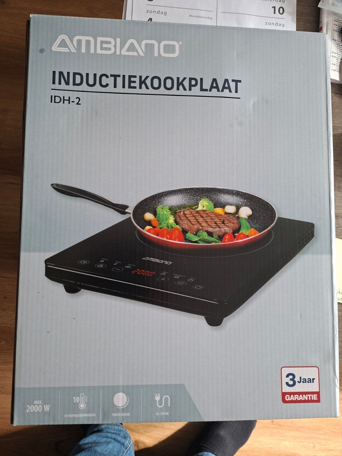 Nieuwe Ambiano Inductiekookplaat IDH-2 - Ongebruikt, Ophalen, Nieuw, 3 kookzones of minder, Inductie