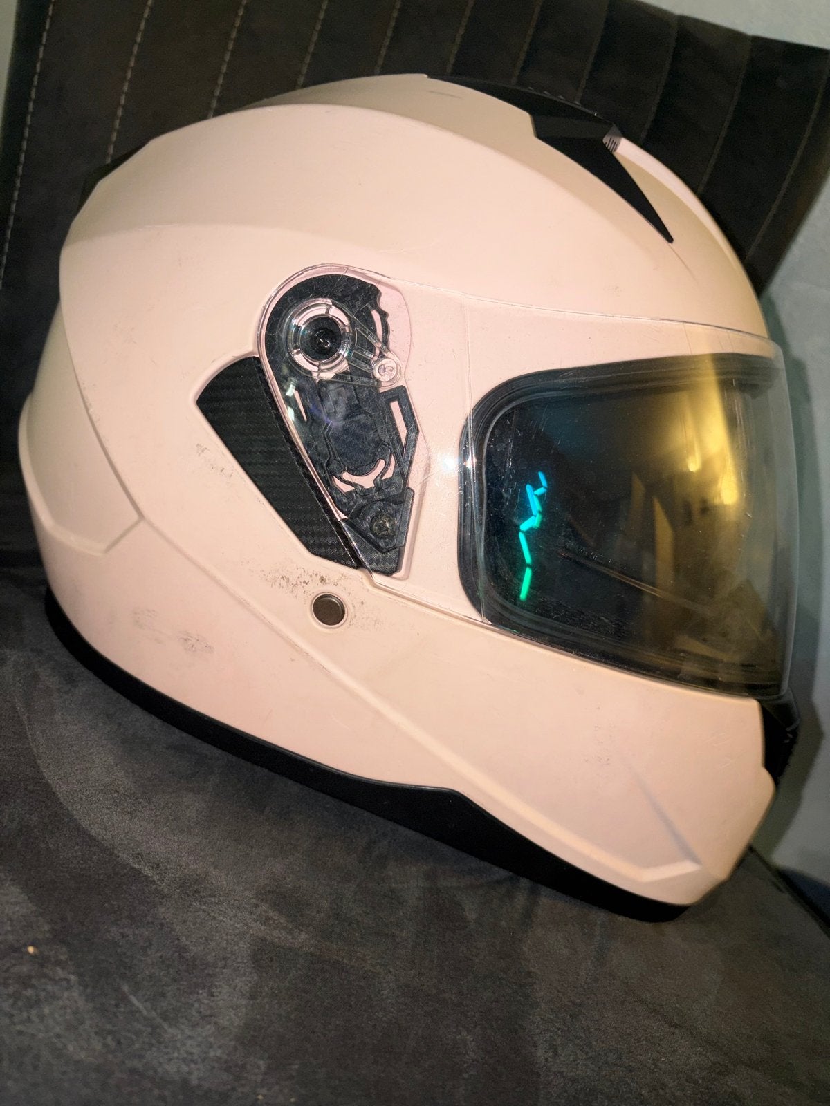 Roze motorhelm - Vinz Helmets (M 57-58), Motoren, Ophalen, Tweedehands, Dames, Overige typen