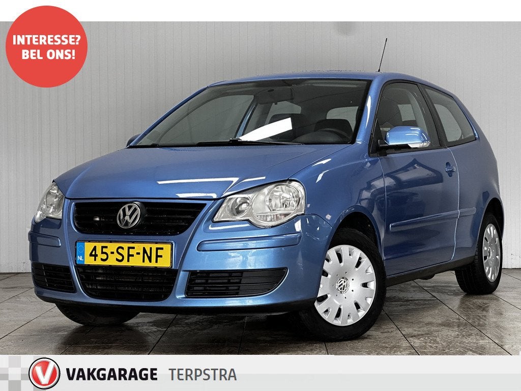 Volkswagen Polo 1.4-16V Turijn/ HISTORIE!/ AUTOMAAT!/ Airco/, Auto's, Volkswagen, Stof, Zwart, 4 cilinders, Blauw