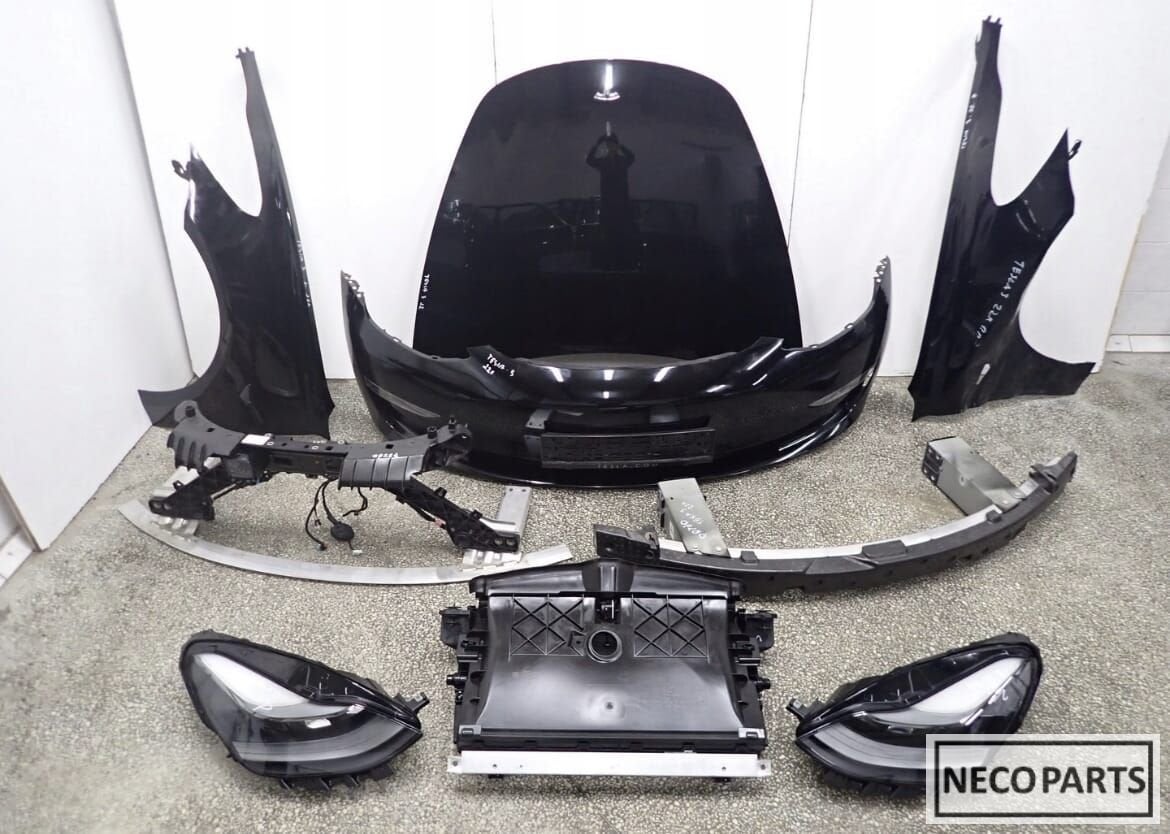 TESLA MODEL 3 22R COMPLEET VOORKOP KOPLAMP MOTERKAP BUMPER, Gebruikt, -, Overige automerken, -