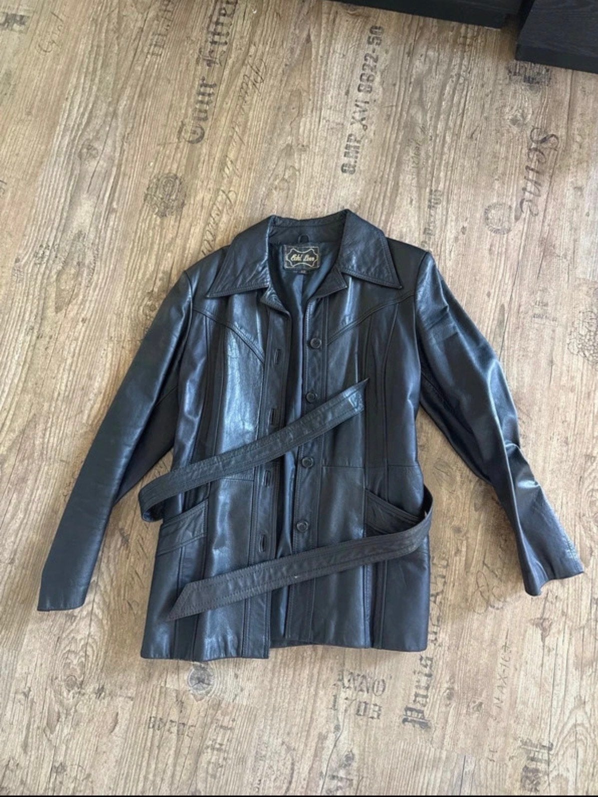 Vintage Zwart Leren Jasje - C&A, Ophalen of Verzenden, Gedragen, Maat 36 (S), Zwart