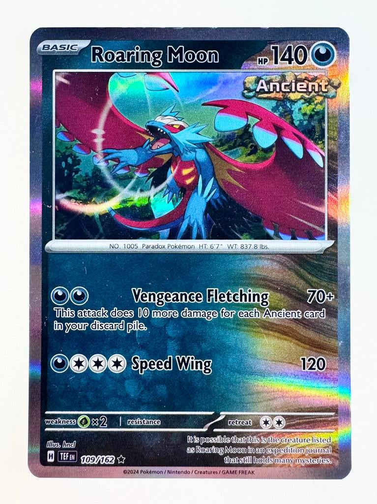 Pokemon Roaring Moon 109/162 Reverse Holo, Ophalen of Verzenden, Zo goed als nieuw, Losse kaart, Foil