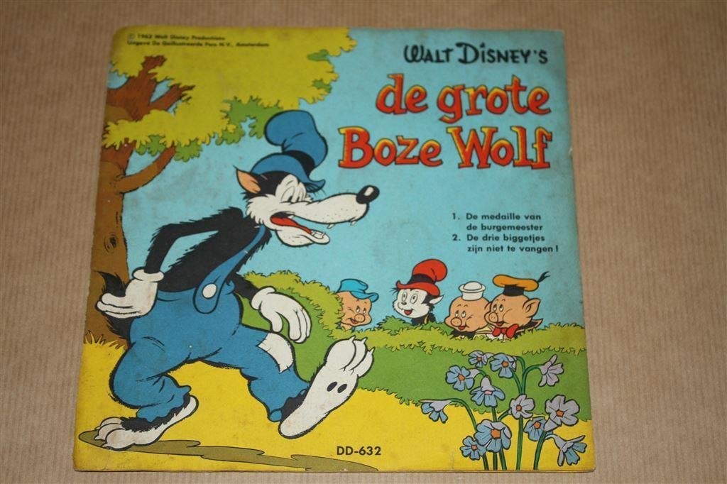 De grote boze wolf - Speciale uitgave met singeltje 1963 !!, Boeken, Stripboeken, Eén stripboek, Ophalen of Verzenden, Gelezen