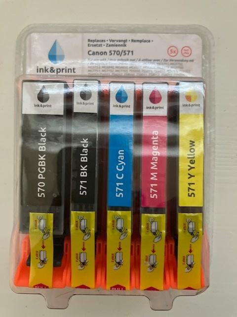 Canon inkt cartridges 570/571, Computers en Software, Printerbenodigdheden, Nieuw, Cartridge, Ophalen of Verzenden