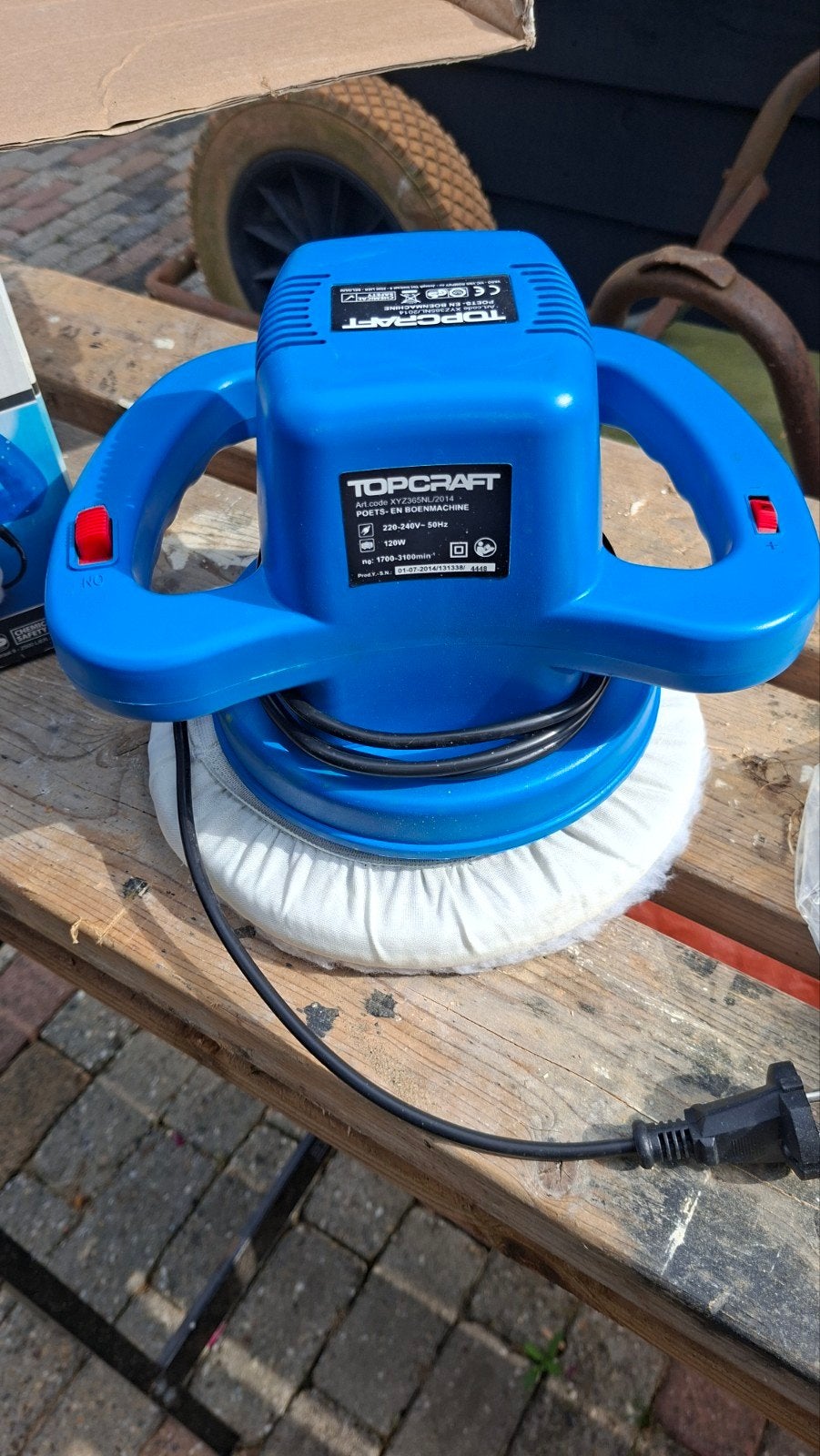 TOPCRAFT Poets- en Boenmachine - Nieuw in doos, Doe-het-zelf en Verbouw, Gereedschap | Schuurmachines, Ophalen, Gebruikt, Minder dan 600 watt
