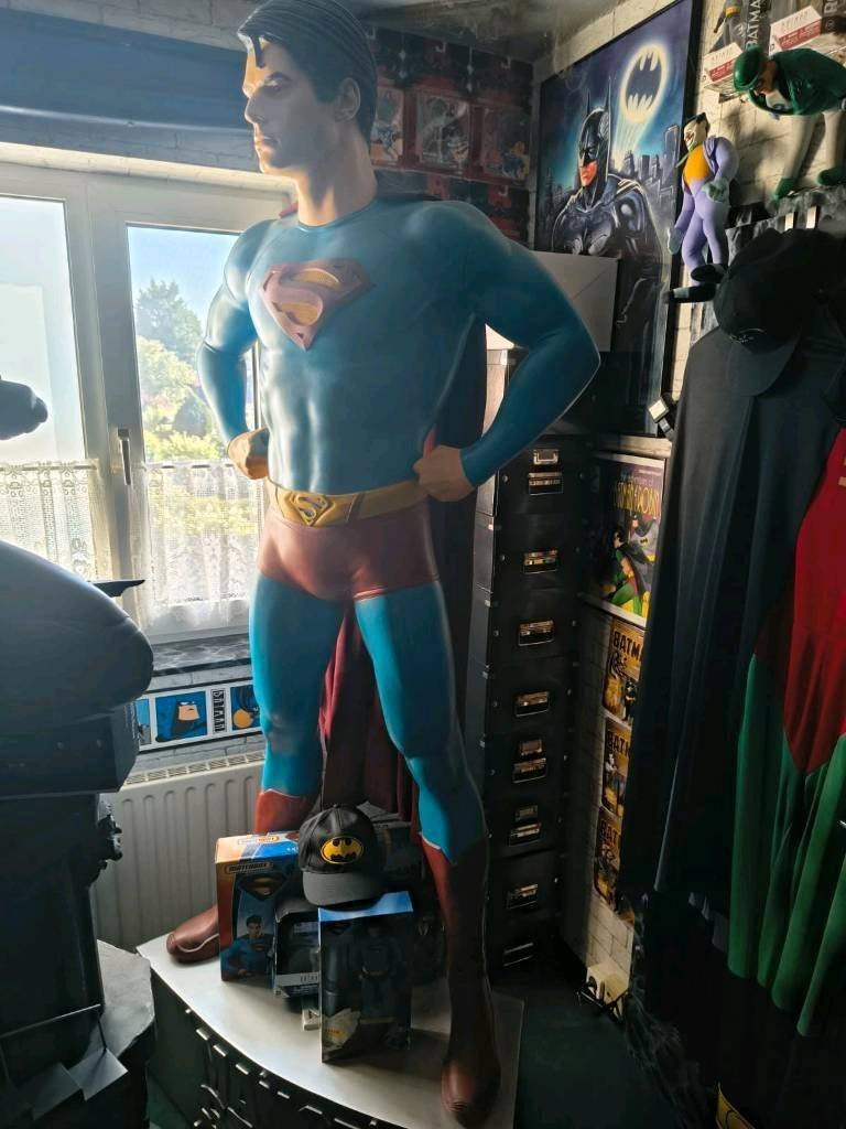 Oxmox Muckle Superman life size beeld levensgroot komt binne, Ophalen, Eu, Gebruikt, Actiefiguur of Pop