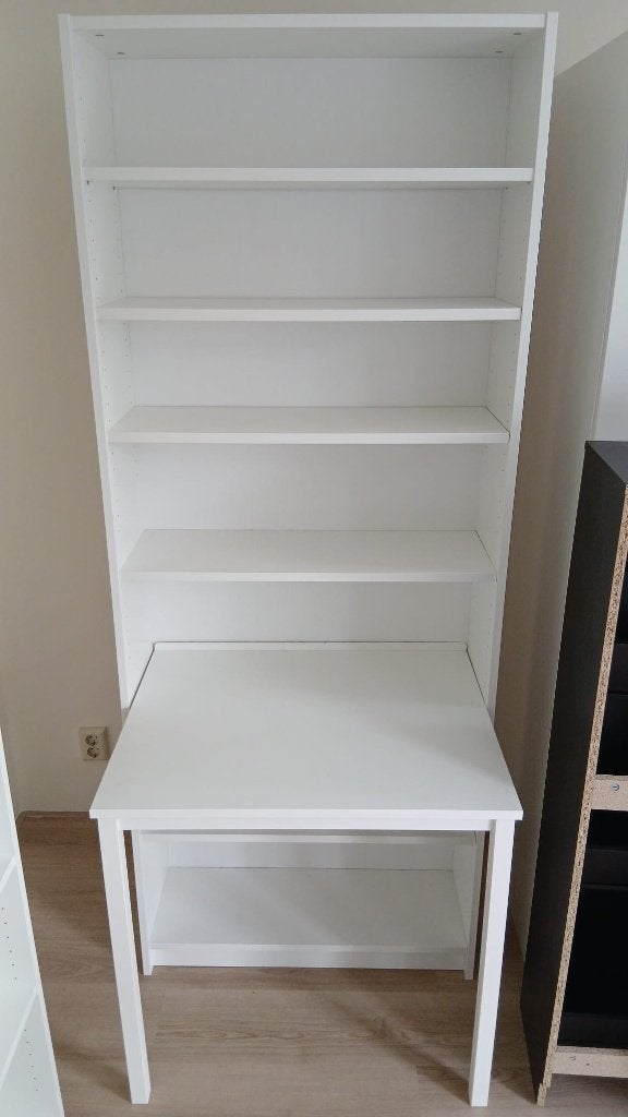 IKEA BILLY boekenkast met bureau - 202 x 80 x 60 cm - wit, Huis en Inrichting, Ophalen, Gebruikt, 200 cm of meer, 50 tot 100 cm