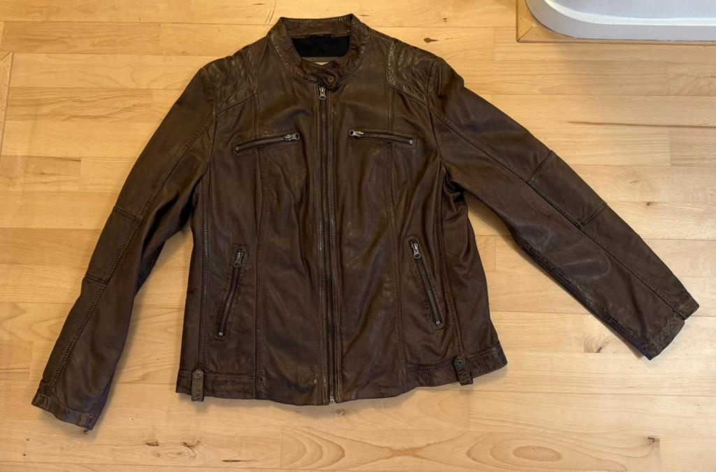 Bruine lederen dames jack maat 48, Ophalen of Verzenden, Nieuw, Maat 46/48 (XL) of groter, Bruin