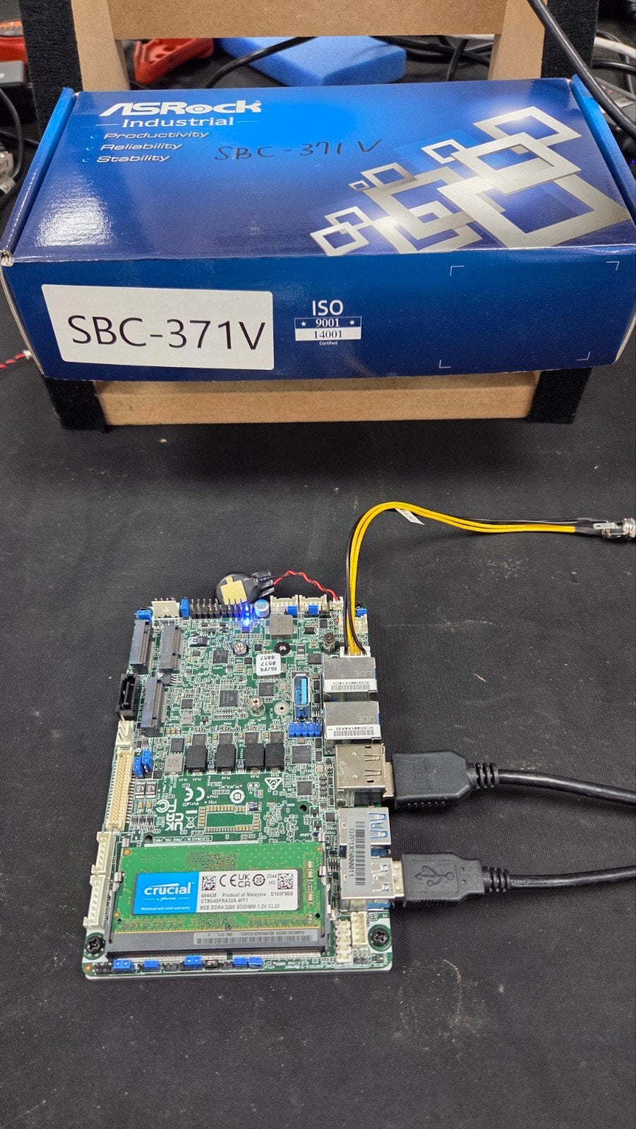 Asrock SBC-371V i3-1315UE industrieel moederbord, Computers en Software, 3,5" SBC, DDR4, Ophalen of Verzenden, Zo goed als nieuw