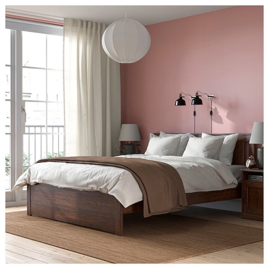 Ikea Beds SONGESAND, Ophalen, Bruin, 140 cm, Zo goed als nieuw
