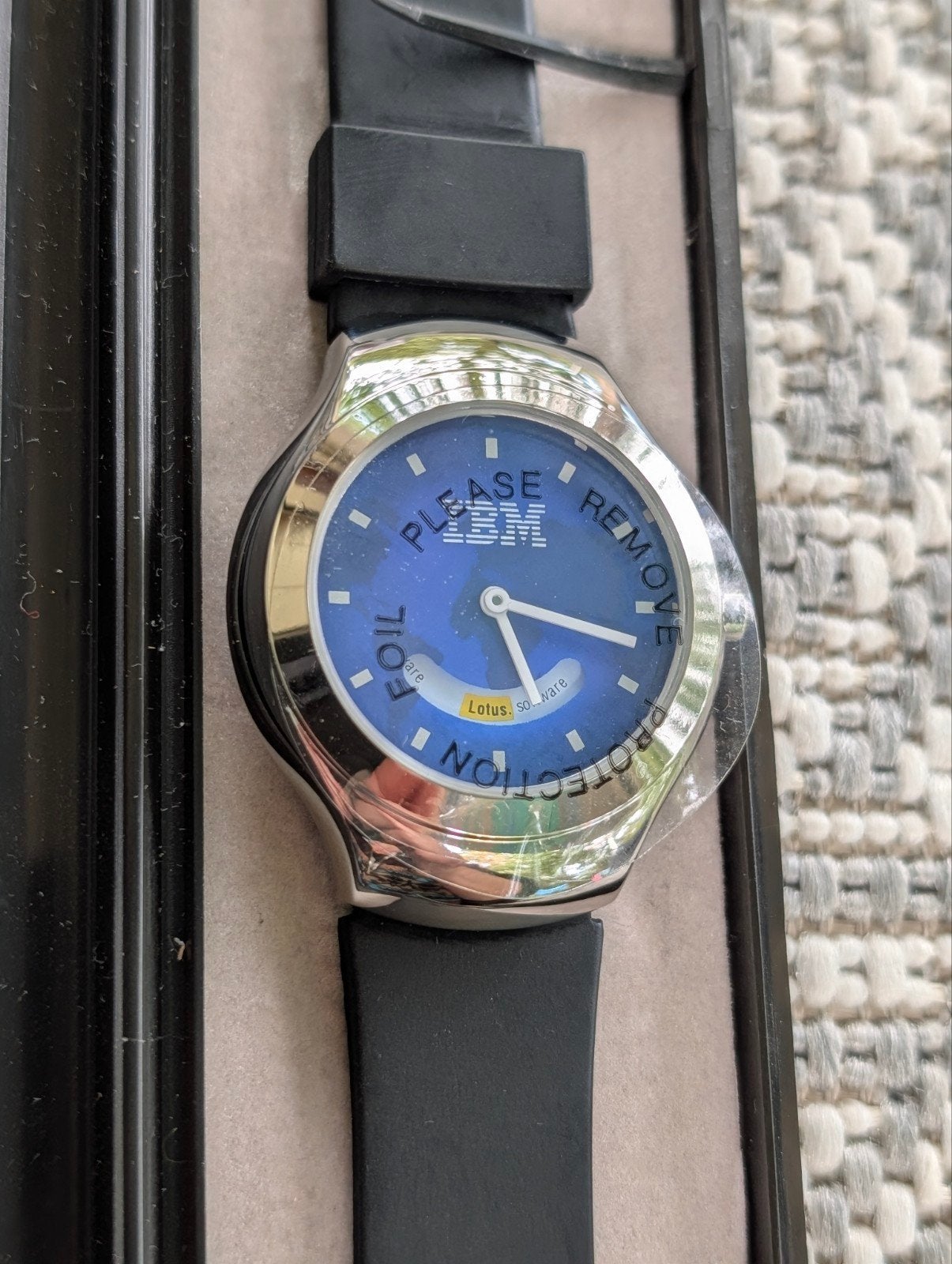 Vintage IBM / Lotus Software Horloge, Ophalen of Verzenden, Nieuw, Leer, Overige merken