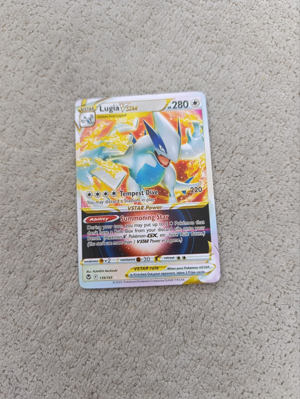 Lugia VSTAR Pokémon kaart - Zeldzaam en in topconditie, Ophalen of Verzenden, Zo goed als nieuw, Losse kaart, Foil