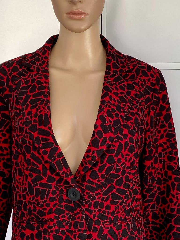 J609 & Co maat M=38/40 jasje blazer colbert zwart/rood, Maat 38/40 (M), &Co Woman, Ophalen of Verzenden, Zo goed als nieuw